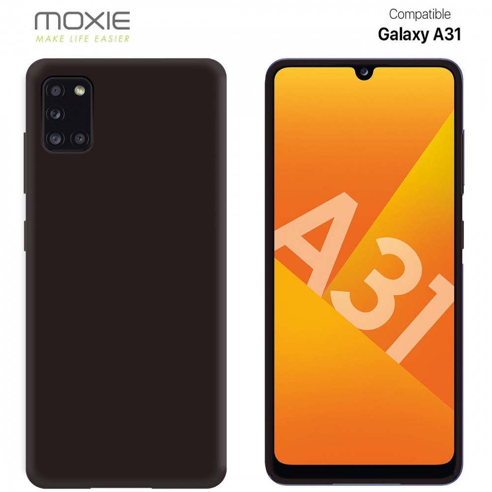 Coque Silicone Be Fluo Anti-chocs et Anti-rayures Intérieur Microfibre pour Galaxy A31 - Noir