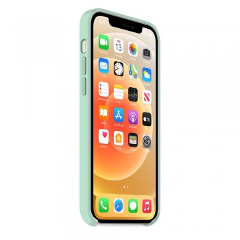 Moxie Coque silicone iPhone 12 / 12 Pro 6.1" [BeFluo] - Intérieur Microfibre, Coque Anti-chocs et Anti-rayures pour iPhone 12 / 12 Pro 6.1" - Menthe