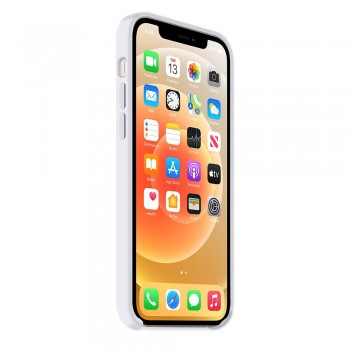 Moxie Coque silicone iPhone 12 / 12 Pro 6.1" [BeFluo] - Intérieur Microfibre, Coque Anti-chocs et Anti-rayures pour iPhone 12 / 12 Pro 6.1" - Blanc