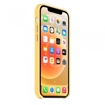 Moxie Coque silicone iPhone 12 / 12 Pro 6.1" [BeFluo] - Intérieur Microfibre, Coque Anti-chocs et Anti-rayures pour iPhone 12 / 12 Pro 6.1" - Jaune