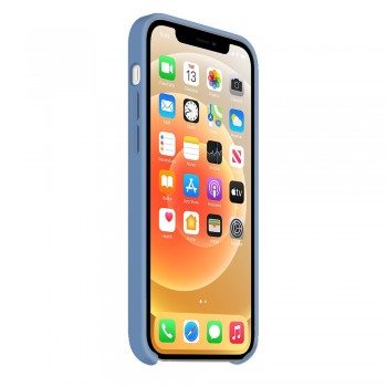 Moxie Coque silicone iPhone 12 Pro Max 6.7" [BeFluo] - Intérieur Microfibre, Coque Anti-chocs et Anti-rayures pour iPhone 12 Pro Max 6.7" - Bleu acier