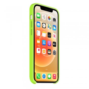 Moxie Coque silicone iPhone 12 / 12 Pro 6.1" [BeFluo] - Intérieur Microfibre, Coque Anti-chocs et Anti-rayures pour iPhone 12 / 12 Pro 6.1" - Vert Pomme