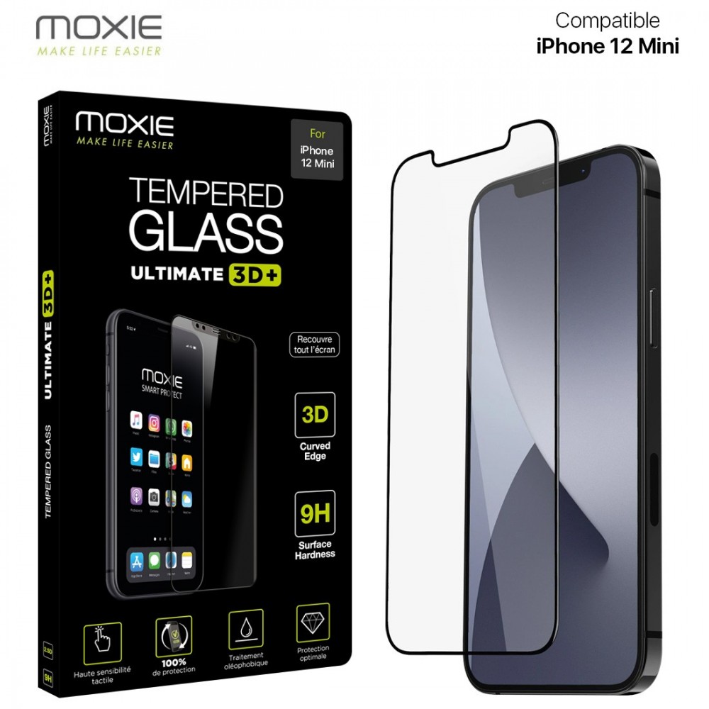 Vitre protection / Verre trempé 3D incurvé Iphone 12 Mini (5.4)