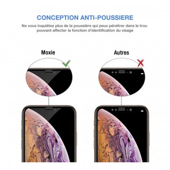 Moxie Verre Trempé iPhone 12 Pro Max 6.7" [Ultimate 3D+] Protection d'écran Complète en Verre Trempé 9H Ultra Clair, Anti-rayures et Anti-traces de doigts, Compatible Face ID pour iPhone 12 Pro Max