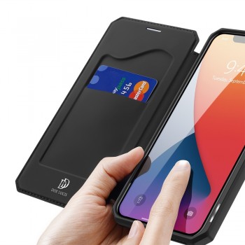 DUX DUCIS Etui Skin X en PU, Porte CB pour iphone 12 Mini  - NOIR
