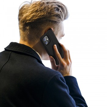 DUX DUCIS Etui Skin Pro en PU, Porte CB pour iphone 12 Mini - NOIR