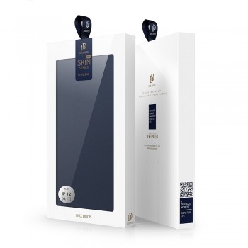DUX DUCIS Etui Skin Pro en PU, Porte CB pour iphone 12/12 Pro - BLEU