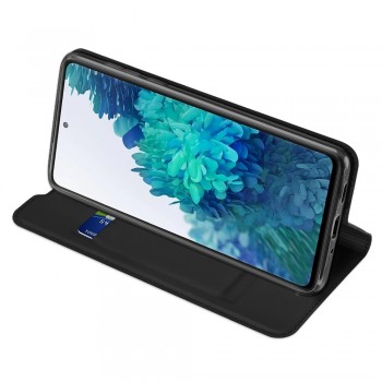 Etui portefeuille DUX Ducis en cuir PU avec porte-carte et fonction vidéo pour Galaxy S20 FE - NOIR