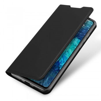 Etui portefeuille DUX Ducis en cuir PU avec porte-carte et fonction vidéo pour Galaxy S20 FE - NOIR