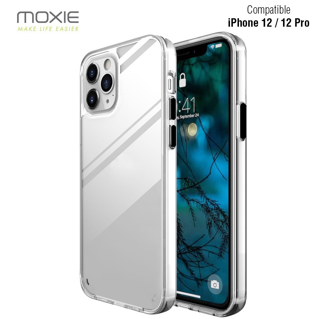 Moxie Coque renforcée transparente iPhone 12 / 12 Pro ...