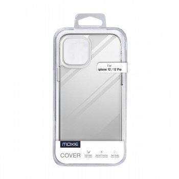 Moxie Coque renforcée transparente iPhone 12 Pro Max - Coque en TPU  Anti-chocs avec boutons de couleur - Argent