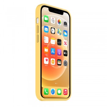 Moxie Coque silicone iPhone 12 Mini [BeFluo Full Protect] - Intérieur Microfibre, Coque Anti-chocs et Anti-rayures pour iPhone 12 Mini - Jaune