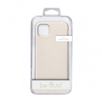 Moxie Coque silicone iPhone 12 Mini  [BeFluo Full Protect] - Intérieur Microfibre, Coque Anti-chocs et Anti-rayures pour iPhone 12 Mini - Stone