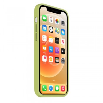 Moxie Coque silicone iPhone 12 Mini  [BeFluo Full Protect] - Intérieur Microfibre, Coque Anti-chocs et Anti-rayures pour iPhone 12 Mini - Vert Olive