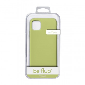 Moxie Coque silicone iPhone 12 Mini  [BeFluo Full Protect] - Intérieur Microfibre, Coque Anti-chocs et Anti-rayures pour iPhone 12 Mini - Vert Olive