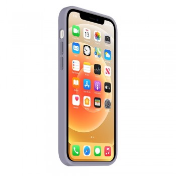 Moxie Coque silicone iPhone 12 Mini  [BeFluo Full Protect] - Intérieur Microfibre, Coque Anti-chocs et Anti-rayures pour iPhone 12 Mini - Gris lavande
