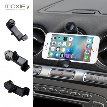 Support Voiture à Clip, Moxie [SmartKlip] Support Universel pour Voiture Fixation Grille d'aération [Black] - Noir