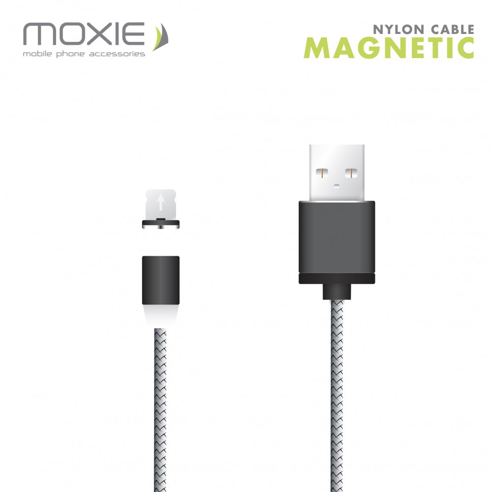 Data Tresse Moxie Black Magnetique + 1 embout Ronds lightning pour