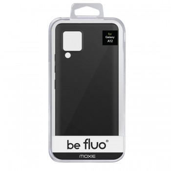 Coque Silicone Be Fluo Anti-chocs et Anti-rayures Intérieur Microfibre pour Galaxy A12 - Noir