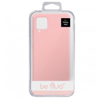 Coque Silicone Be Fluo Anti-chocs et Anti-rayures Intérieur Microfibre pour Galaxy A12 - Rose