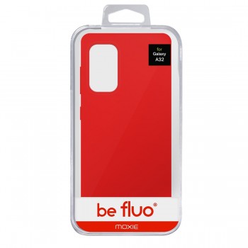Coque Silicone Be Fluo Anti-chocs et Anti-rayures Intérieur Microfibre pour Galaxy A32 5G - Rouge