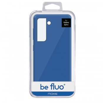 Coque Silicone Be Fluo Anti-chocs et Anti-rayures Intérieur Microfibre pour Galaxy S21+ - Bleu fonçé