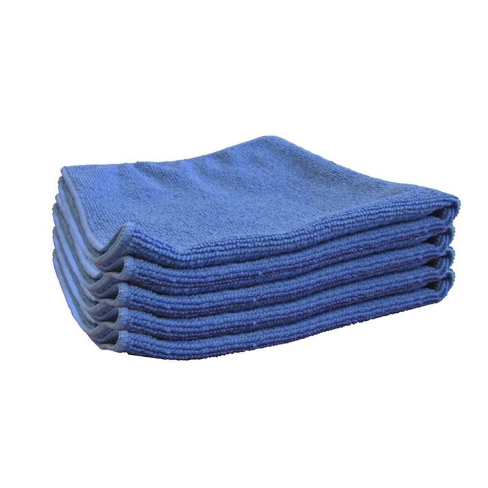 Lavettes Microfibre 38X38cm - Lot de 5 - couleur Bleue