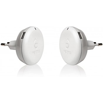 WATT&CO Prise avec 2 USB QC 3.0 Charge Rapide - BLANC