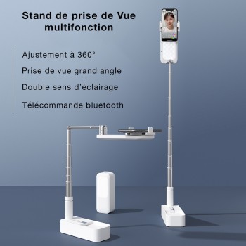 Support de bureau USAMS US-ZB209 téléscopique avec Lampe led integrée