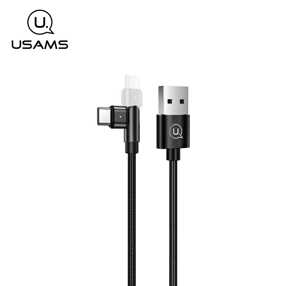 Cable data Type-C USAMS SJ477 avec tete rotative Longueur 1 mètre - noir