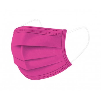 Boite de 50 Masques Fushia Type IIR EN14683 -  Sachet de 50 masques par boite