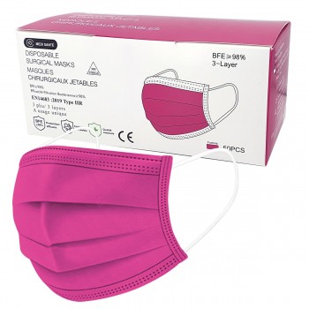 Boite de 50 Masques Fushia...