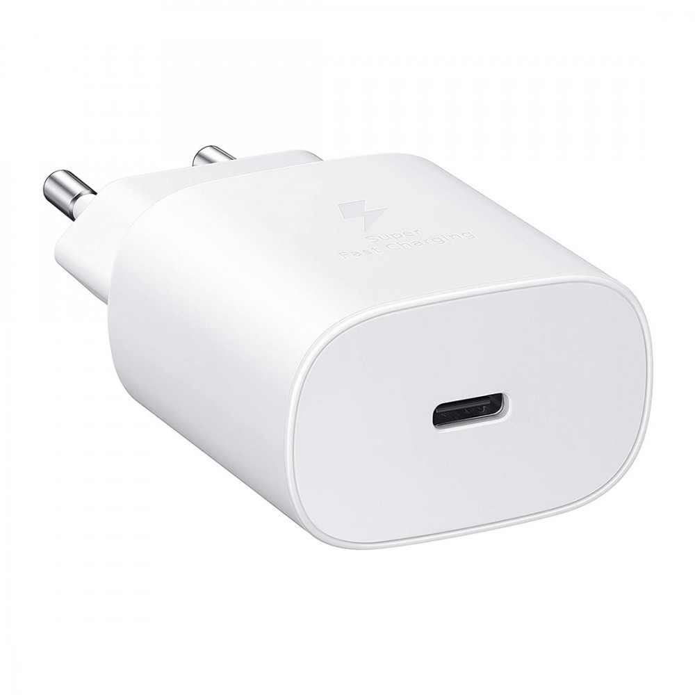 Chargeur Samsung charge rapide Power Delivery Type C Puissance 25 Watt -  Blanc