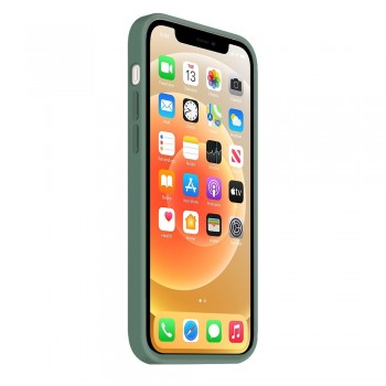 Moxie Coque silicone iPhone 12 Pro Max 6.7" [BeFluo] - Intérieur Microfibre, Coque Anti-chocs et Anti-rayures pour iPhone 12 Pro Max 6.7" - Pin vert