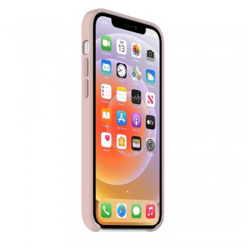 Moxie Coque silicone iPhone 12 Pro Max 6.7" [BeFluo] - Intérieur Microfibre, Coque Anti-chocs et Anti-rayures pour iPhone 12 Pro Max 6.7" - Rose sable