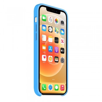 Moxie Coque silicone iPhone 12 Pro Max 6.7" [BeFluo] - Intérieur Microfibre, Coque Anti-chocs et Anti-rayures pour iPhone 12 Pro Max 6.7" - Bleu clair