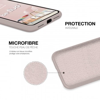 Moxie Coque iPhone 11 Pro Max [BeFluo] Coque Silicone Fine et Légère pour iPhone 6S et iPhone 6, Intérieur Microfibre, Coque Anti-chocs et Anti-rayures pour iPhone 11 Pro Max - Rose Sable