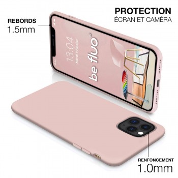 Moxie Coque iPhone 11 Pro Max [BeFluo] Coque Silicone Fine et Légère pour iPhone 6S et iPhone 6, Intérieur Microfibre, Coque Anti-chocs et Anti-rayures pour iPhone 11 Pro Max - Rose Sable