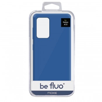 Coque Silicone Be Fluo Anti-chocs et Anti-rayures Intérieur Microfibre pour Galaxy A72 - Bleu fonçé