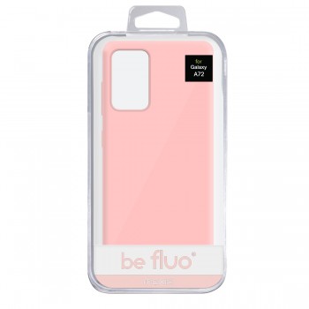 Coque Silicone Be Fluo Anti-chocs et Anti-rayures Intérieur Microfibre pour Galaxy A72 - Rose