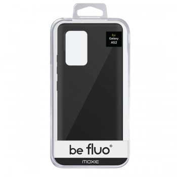 Coque Silicone Be Fluo Anti-chocs et Anti-rayures Intérieur Microfibre pour Galaxy A52 - Noir