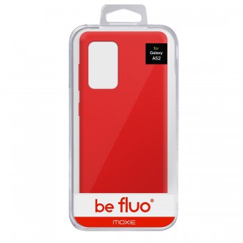 Coque Silicone Be Fluo Anti-chocs et Anti-rayures Intérieur Microfibre pour Galaxy A52 - Rouge