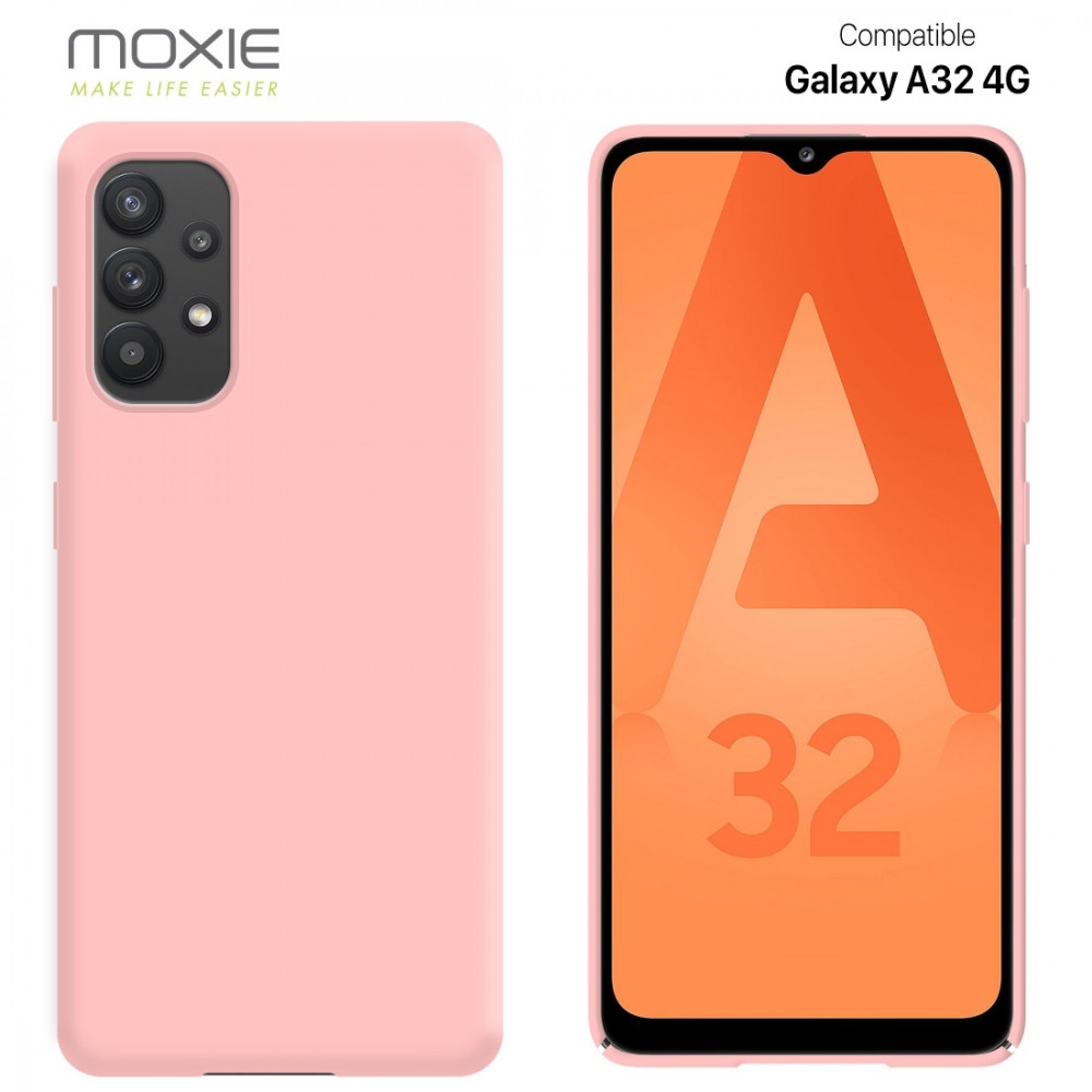 Coque Silicone Be Fluo Anti-chocs et Anti-rayures Intérieur Microfibre pour Galaxy A32 4G - Rose