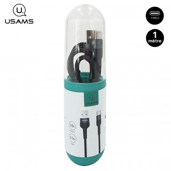 Présentoir 30 câbles tressés USAMS U26 15 Type C / 15 lightning - 1M avec indicateur de charge