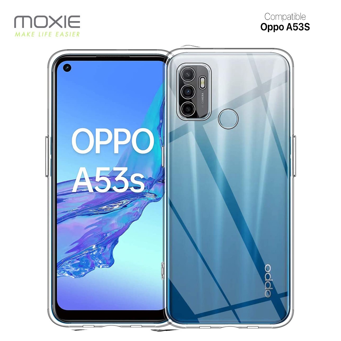 Coque étui Pour Oppo A53/A53s Avec Cordon - Transparente, Antichoc, TPU - Mtb More Energy