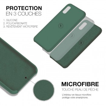 Moxie Coque iPhone 11 [BeFluo] Coque Silicone Fine et Légère pour iPhone 11, Intérieur Microfibre, Coque Anti-chocs et Anti-rayures pour iPhone 11 - Pin vert