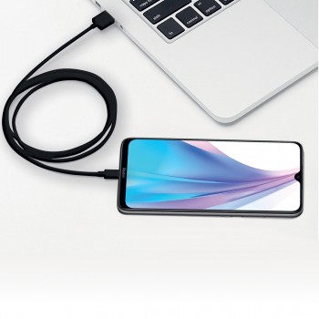 Câble data Moxie Fast charge Micro USB 2m - Noir sous packaging