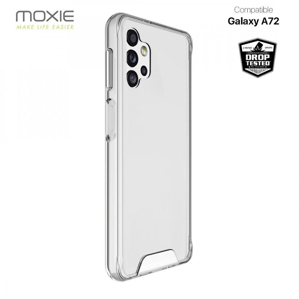 Coque renforcée Moxie transparente en TPU et Acrylique pour Galaxy A72