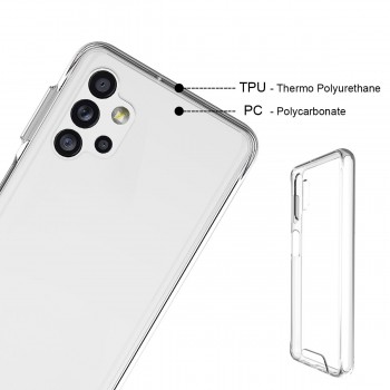 Coque renforcée Moxie transparente en TPU et Acrylique pour Galaxy A32 5G