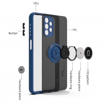Coque Moxie R-Hold Samsung A32 5g avec ring holder + contour bleu
